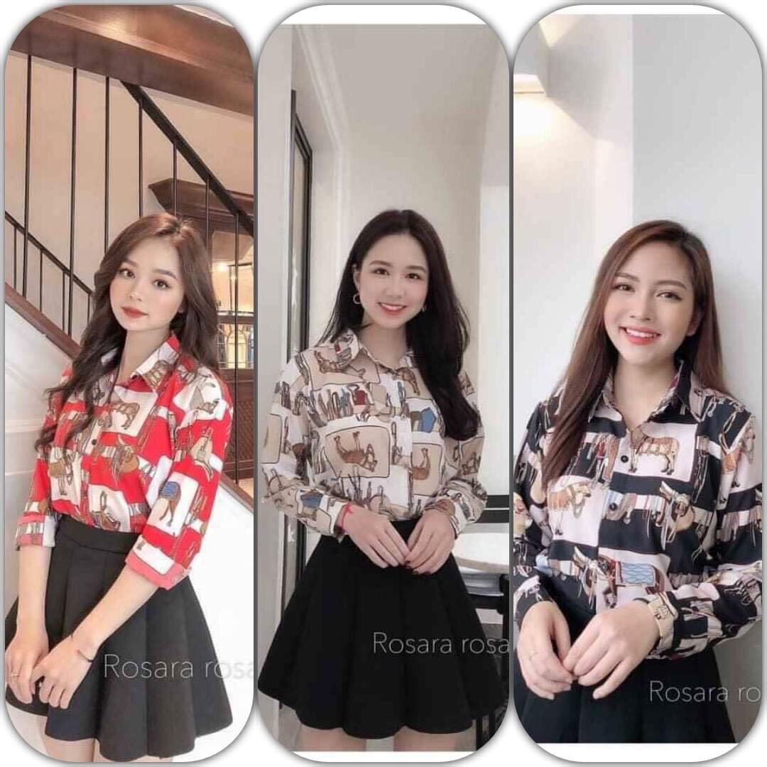 Áo Sơ Mi  Kiểu Nữ Chất  Lụa Quảng Châu  Xịn  Thời Trang Cao Cấp Siêu HOT Mẫu Mới KI10