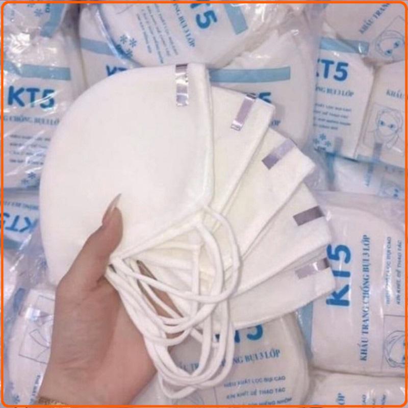 Combo 5 Khẩu trang KT5 chống bụi mịn 3 lớp lọc, hít thở nhẹ nhàng