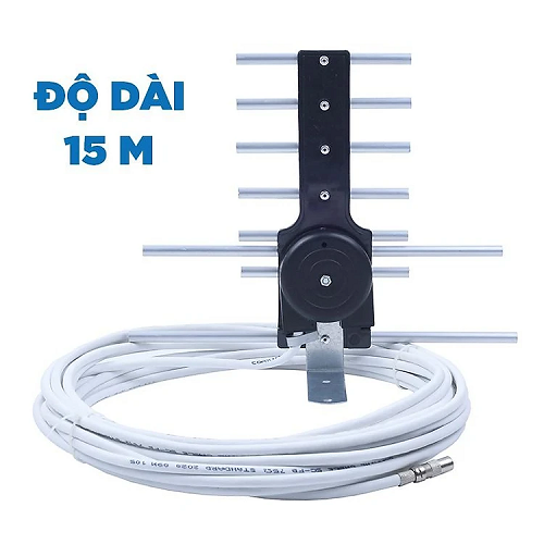 Anten thông minh thu sóng DVB T2 + 15m dây cáp