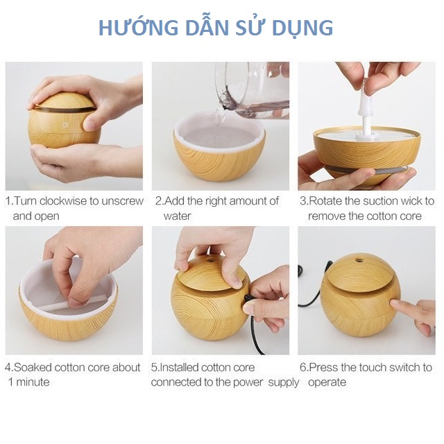 Máy Xông Tinh Dầu Phun Sương Tạo Đổ Ẩm
