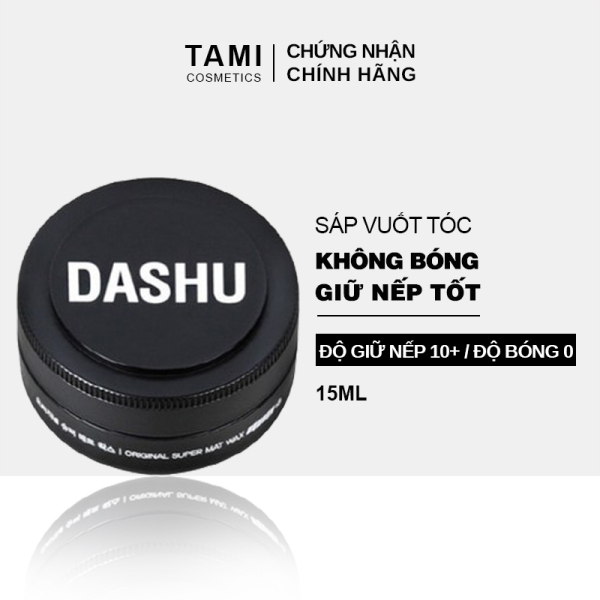 Sáp vuốt tóc nam DASHU For Men Original Super Mat Mini Size 15ml Tạo kiểu linh hoạt Giữ nếp tốt Hiệu ứng mờ không bóng TM-SAP07 cao cấp
