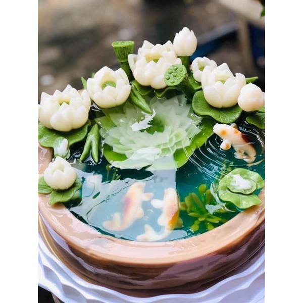 Khuôn Silicon Rau Câu 4d Hoa Sen Thái MS6