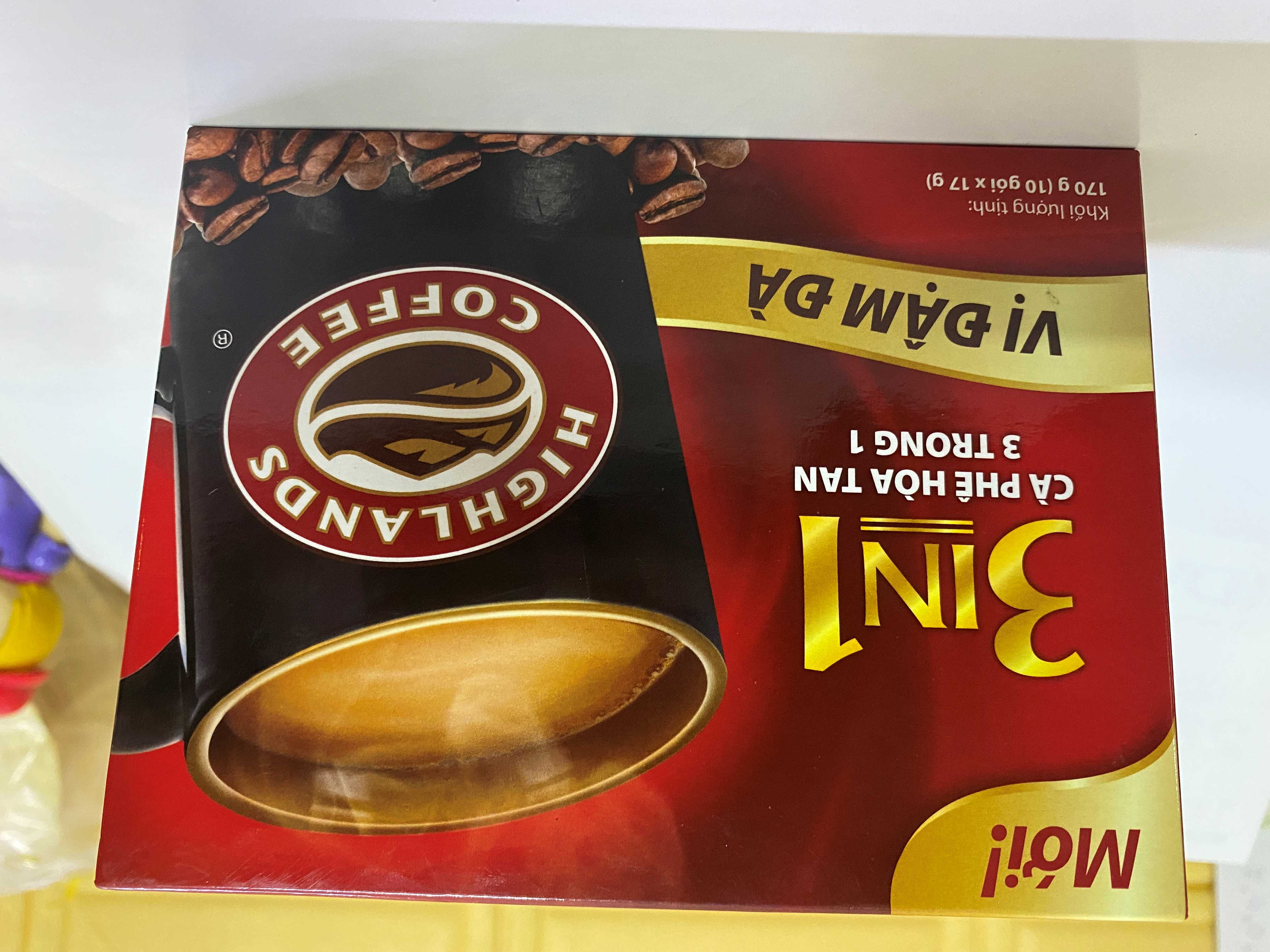 HIGHLANDS CÀ PHÊ HÒA TAN 3 TRONG 1 170g (10 gói x 17g)