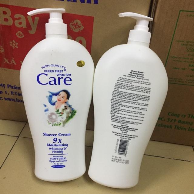 Sữa Tắm Dê White Care 9X Ngọc Trai 1200ml