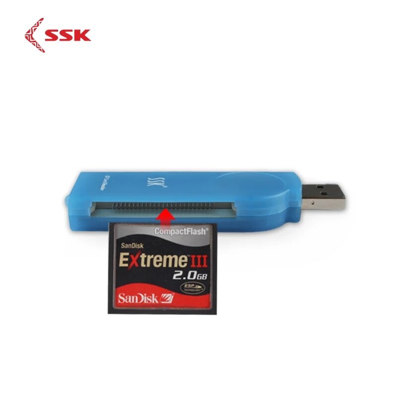 SSK CF Card Reader USB2.0 Compact Flash USB Card Reader