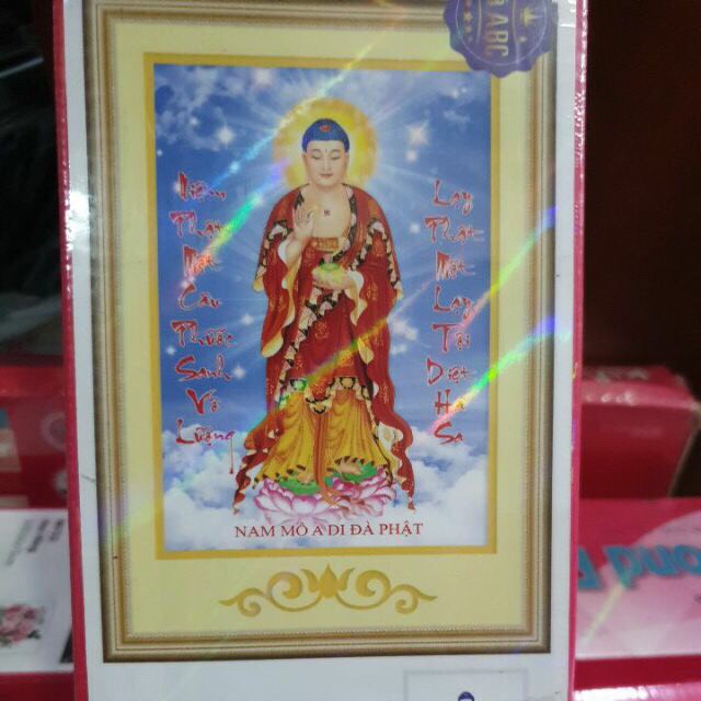 [HCM]Tranh đính đá-A Di Đà Phật (Niệm 1 câu phước sanh vô lượng) chưa đính (88660)