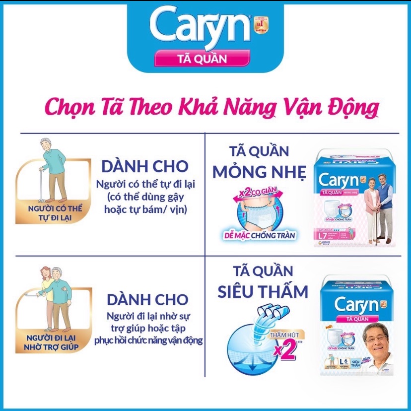 [HCM]Tã quần Caryn mỏng nhẹ M16