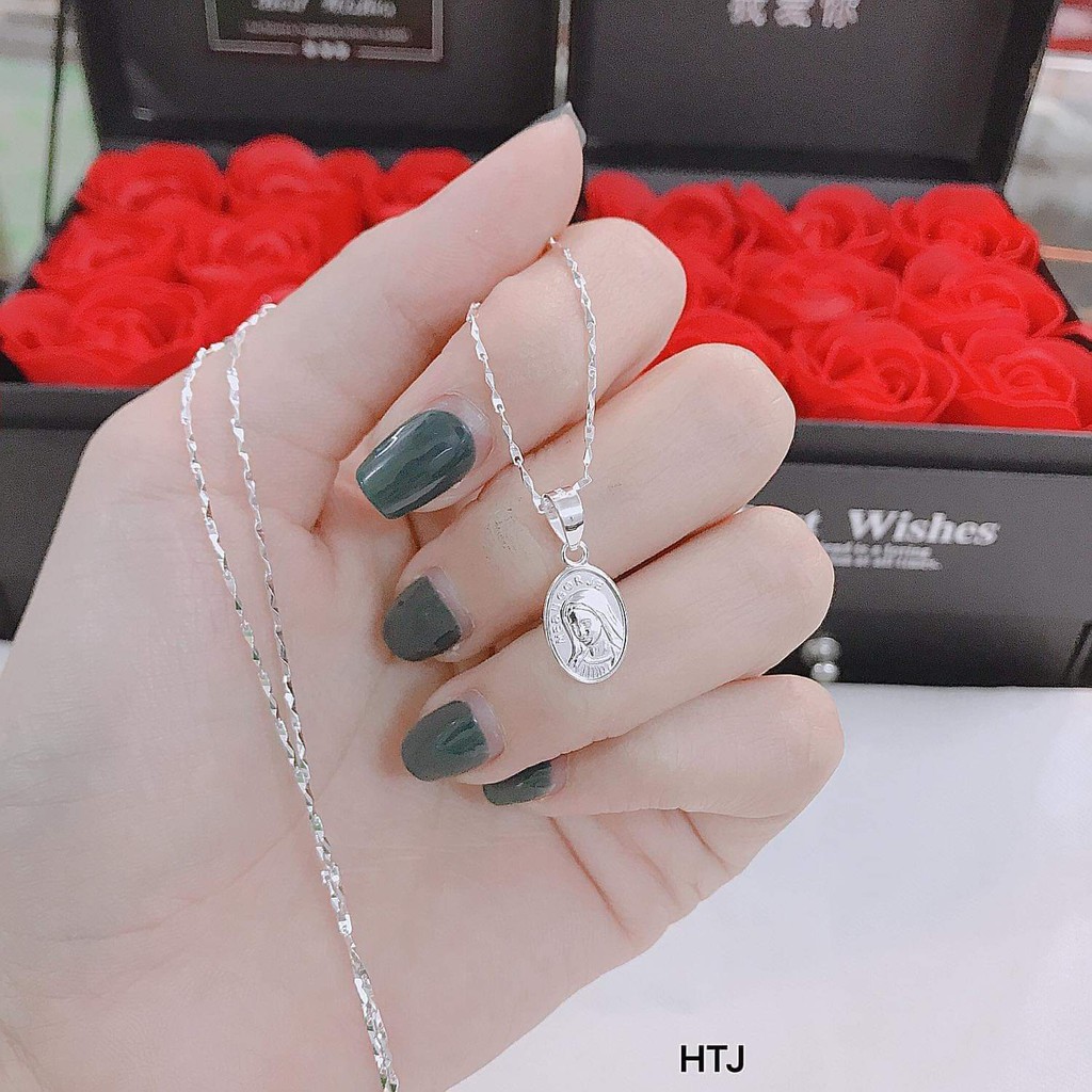 Dây chuyền mặt đức mẹ bạc - d6 - quà tặng công giáo - nhà sách công giáo việt nam