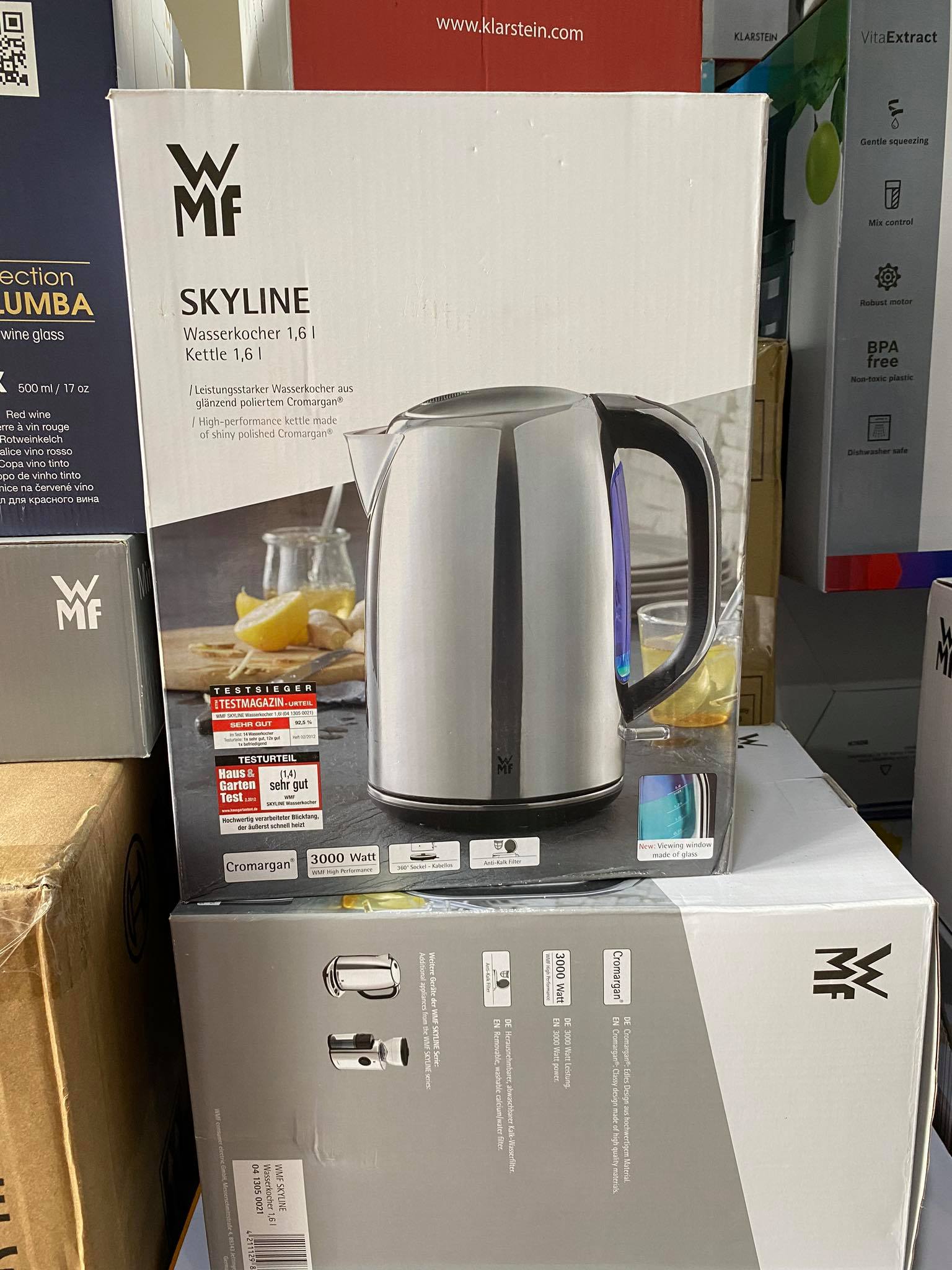 (Hàng Đức) Ấm siêu tốc WMF Skyline Cs 1,6l, 3000w, 220V