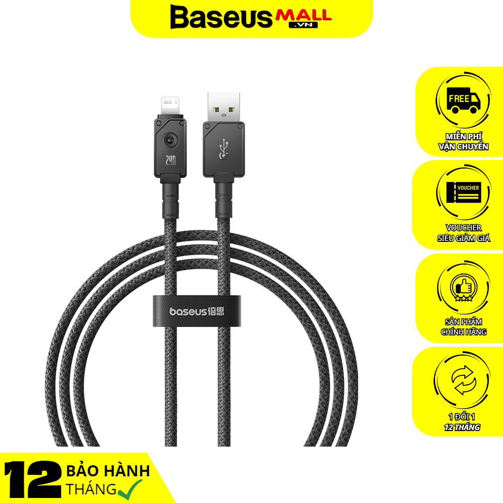 Cáp Sạc Baseus Unbreakable USB to Ln 2.4A | Sợi Aramid Chống Đứt, Chống Cháy, Công Nghệ Hàng Không