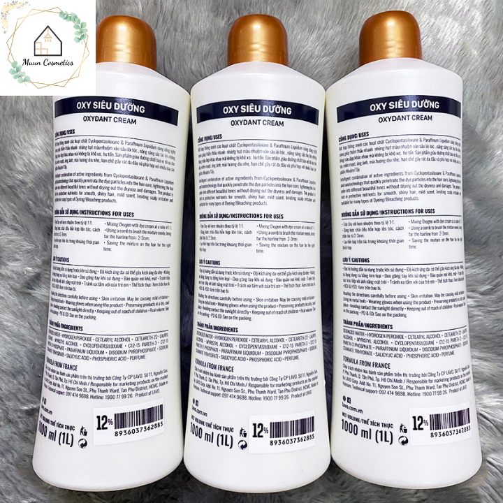 Oxy Trợ Nhuộm Tóc Siêu Dưỡng Lavox Nano Complex 1000ml