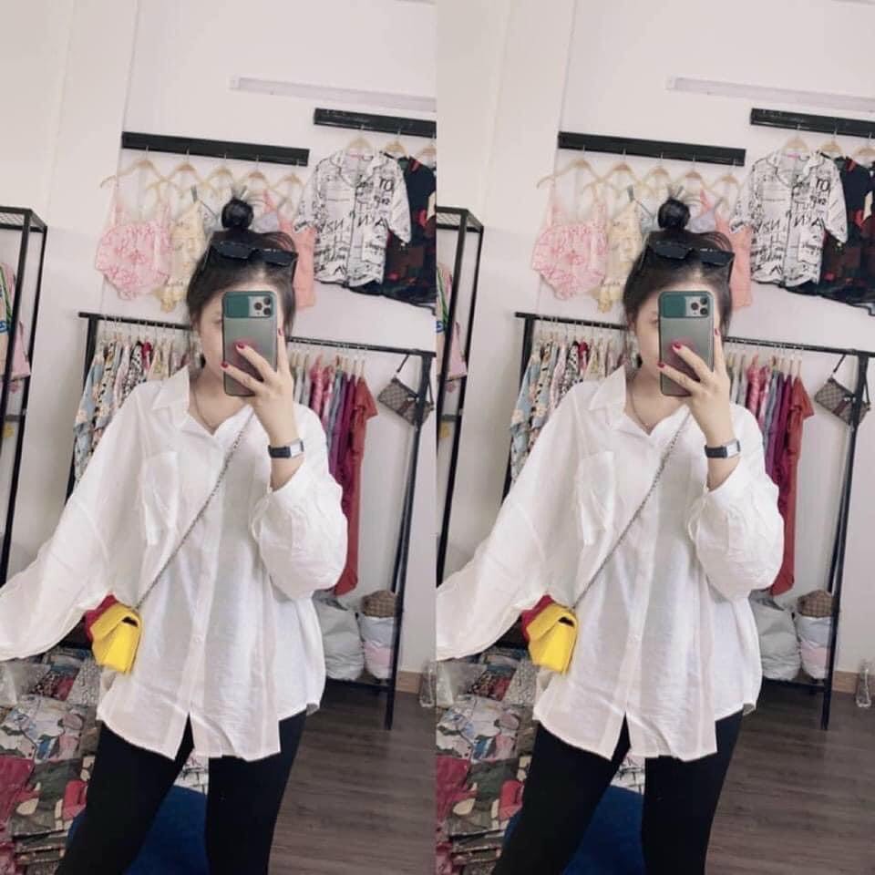 áo sơ mi đũi trơn/kẻ from rộng