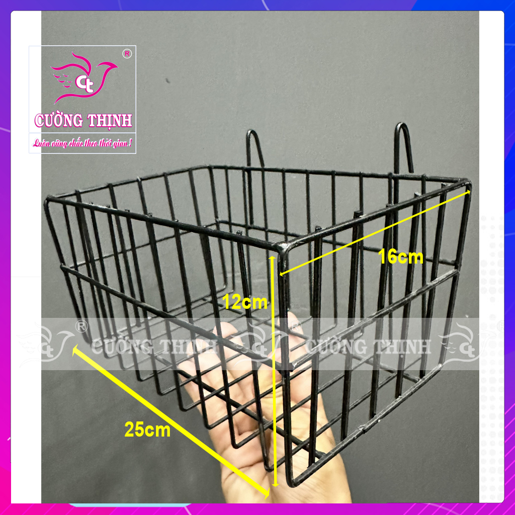 {LOẠI DÀY} Giỏ cài lưới sắt - Rổ treo khung sắt trang trí, phụ kiện