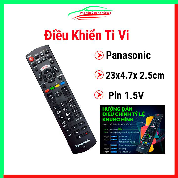 Điều khiển tivi, remote cho tivi Panasonic kích thước nhỏ gọn, tính năng đầy đủ như điều khiển gốc