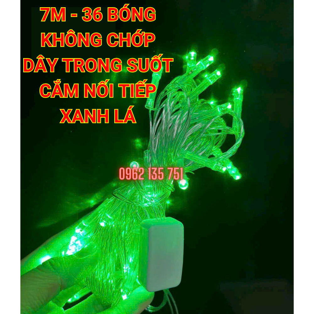 Dây đèn led trang trí noel 7m - 36 bóng không chớp