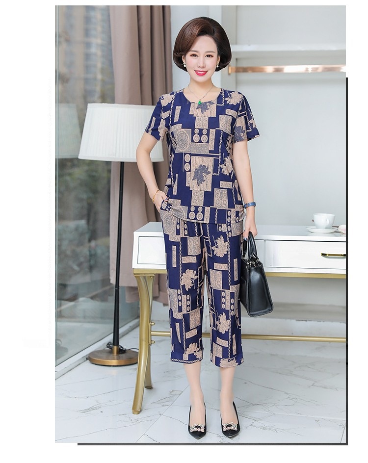 Bộ mặc nhà thun lạnh trung niên cực mát