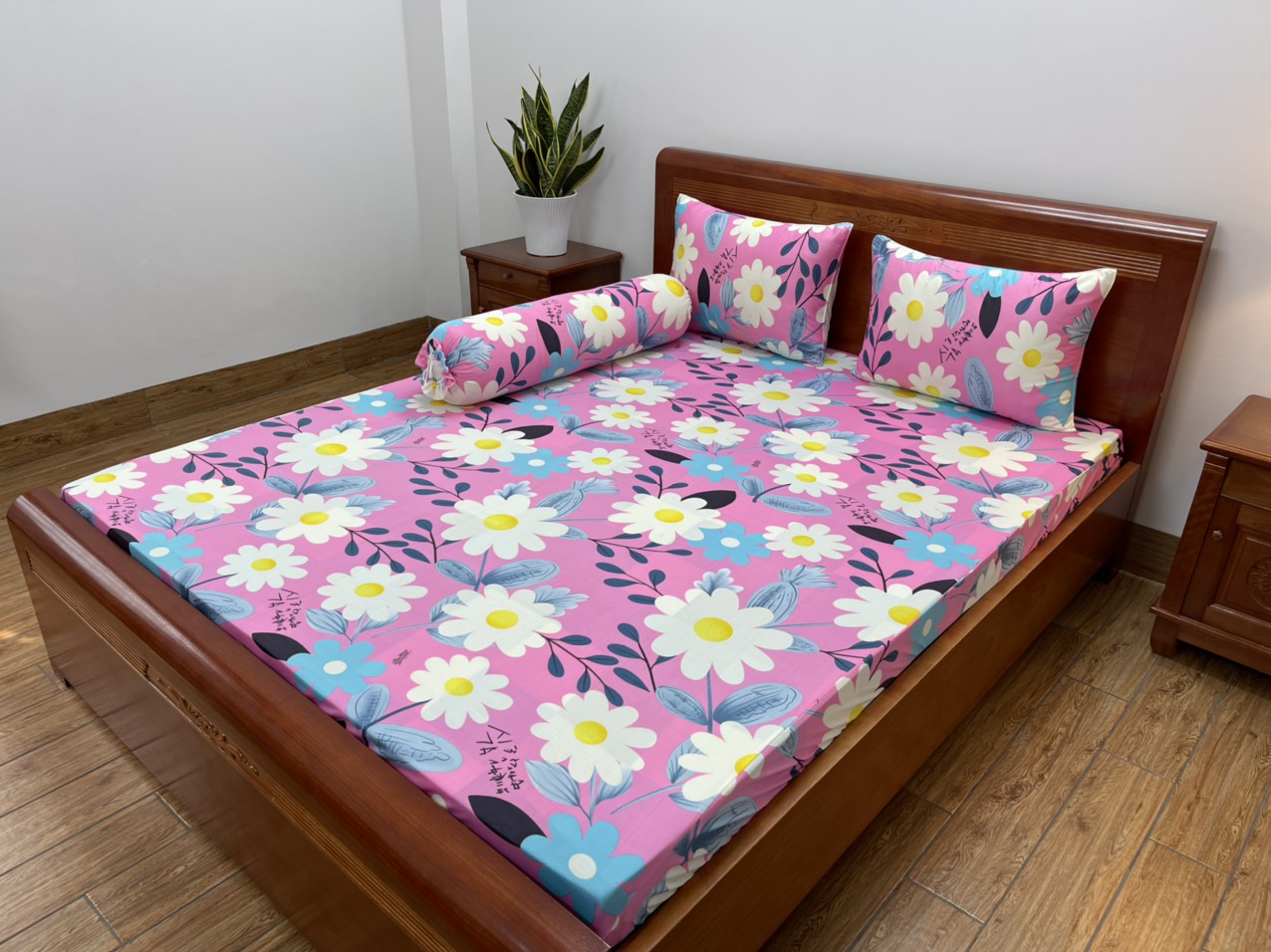 Bộ ga thun lạnh Hàn Quốc 1.6*2m/1.8*2m nệm 5-25cm