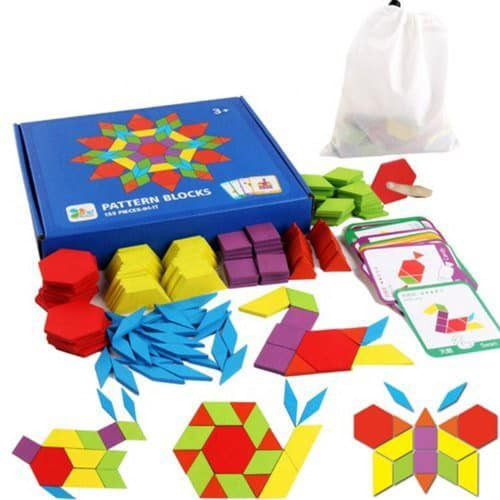 Ghép hình sáng tạo cho bé 155 chi tiết - Pattern block