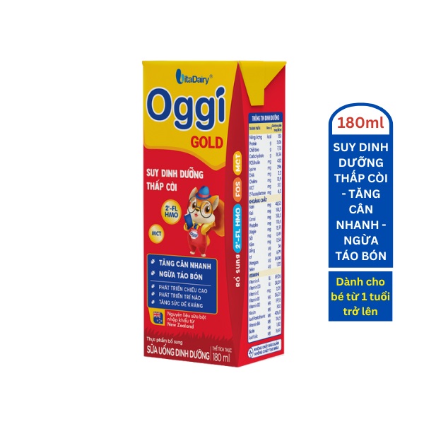 Sữa bột pha sẳn Oggi Gold 110ml và 180ml (Thùng 48 hộp)