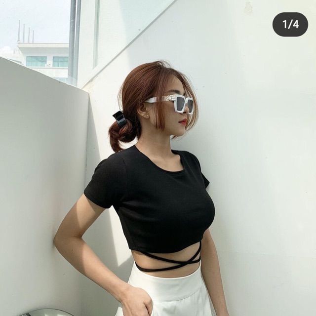 [HCM]Áo thun kiểu phối dây