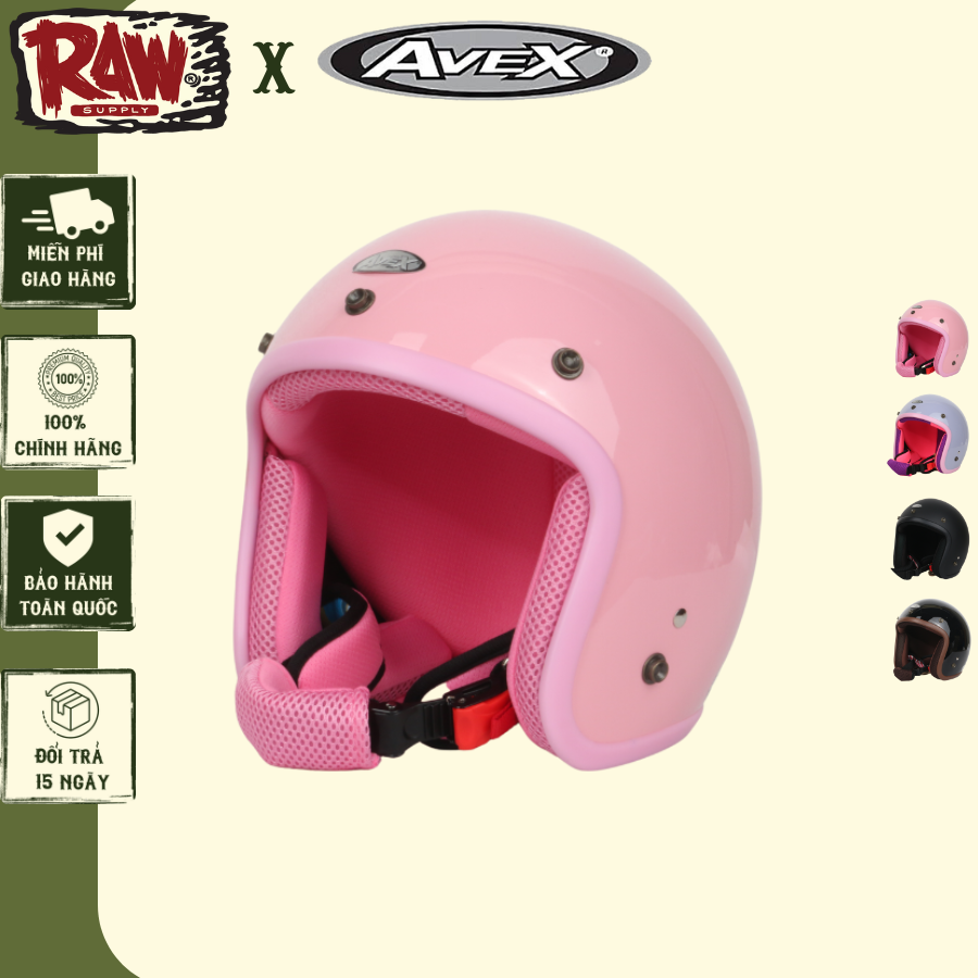 Mũ bảo hiểm 3/4 Xtreme arrow nhập khẩu Avex Thái Lan đi phượt