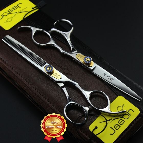 Bộ kéo cắt tóc JASON HA 04 (Tặng bao da và chỉnh kéo khi mua 2 cây )