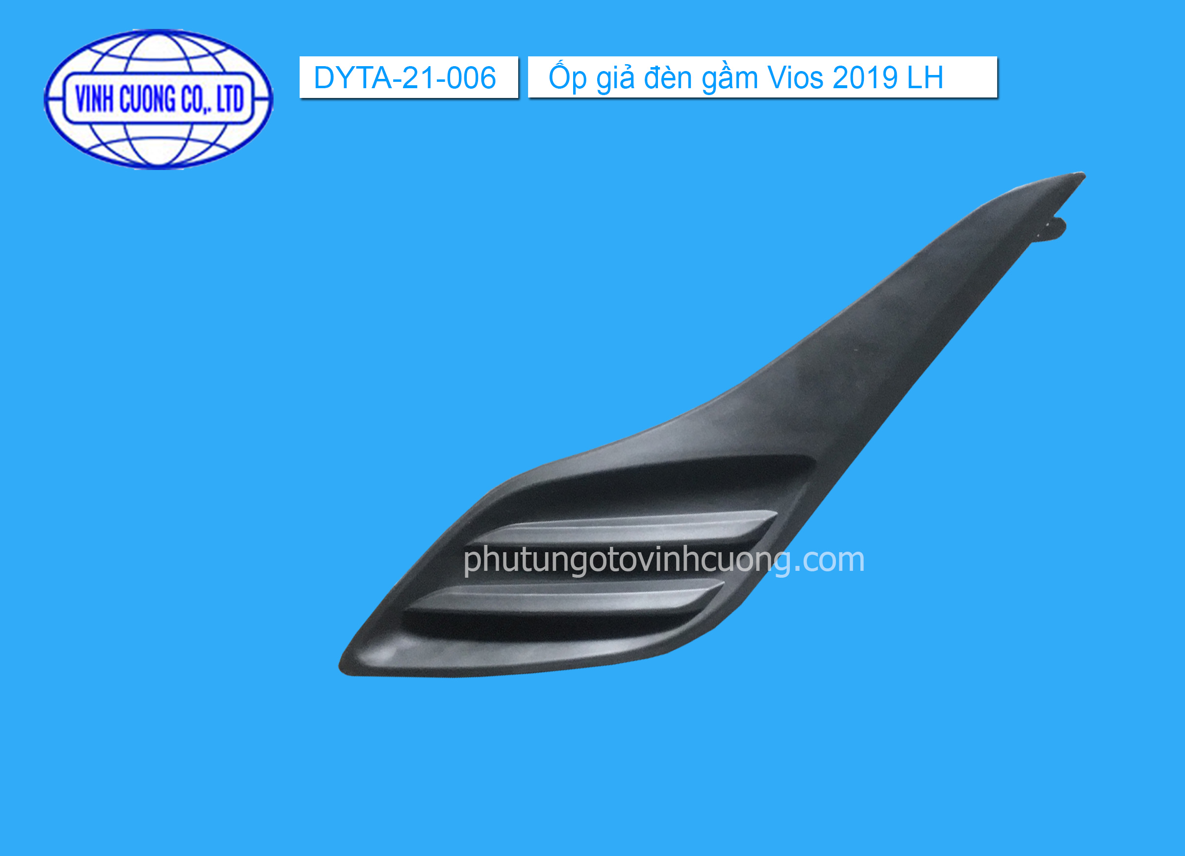 Ốp đèn gầm không lỗ (ốp giả đèn gầm) Vios 2019-2021