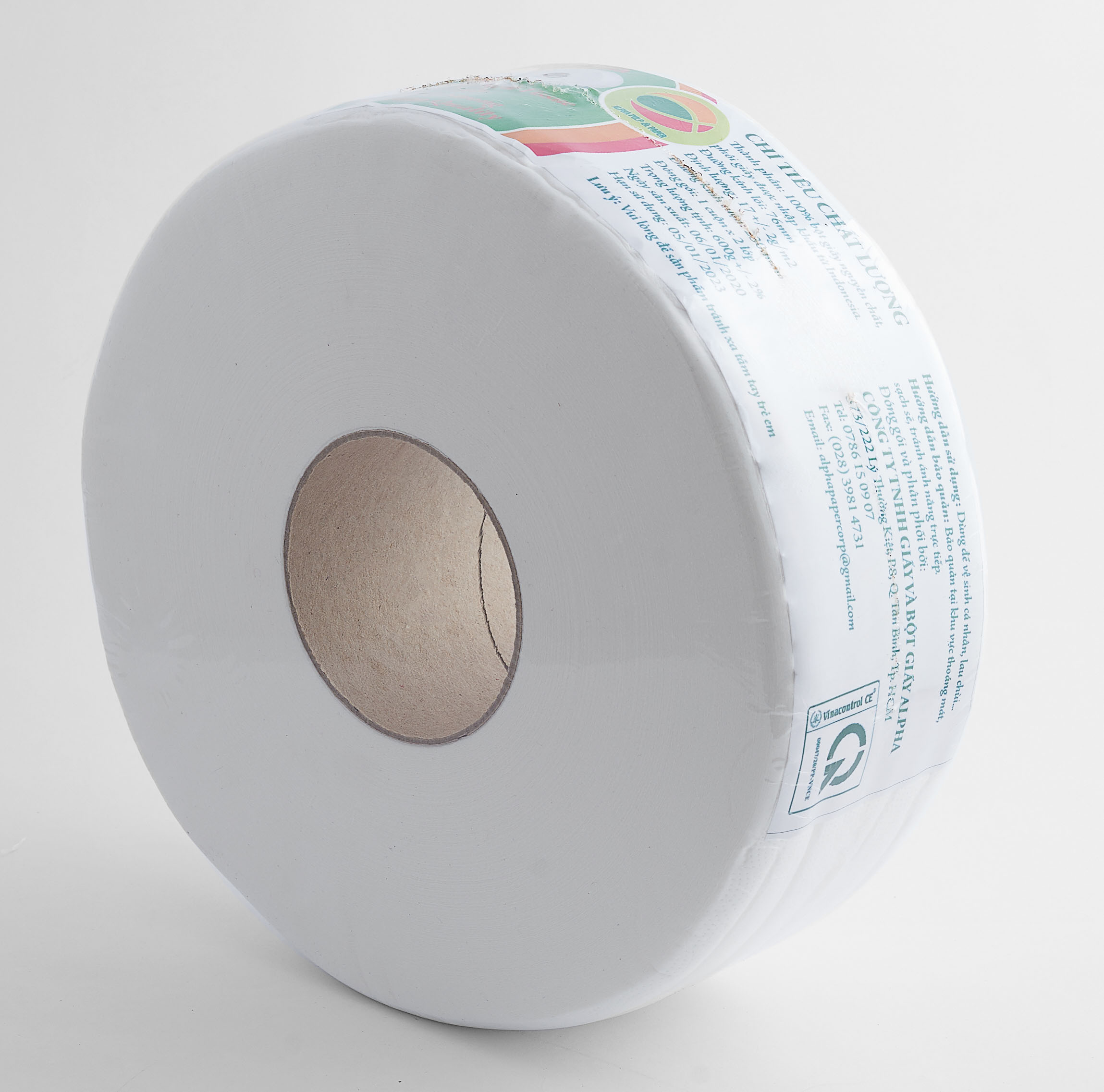 [HCM]Giấy vệ sinh cuộn lớn ALPHA - 600g/cuộn