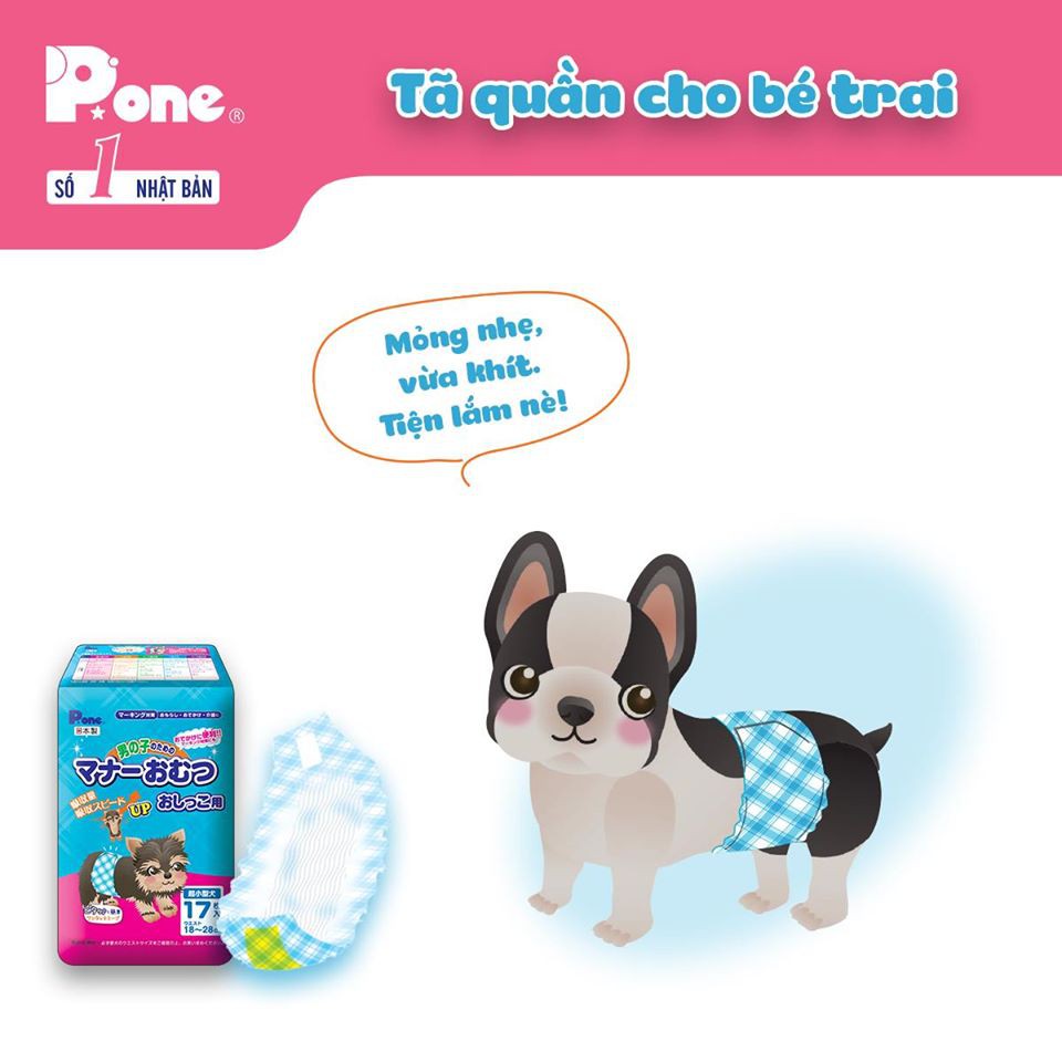 bỉm cho cún mèo giống CÁI (bé gái) hãng P.one (bán từng miếng) - T3 PETS SHOP