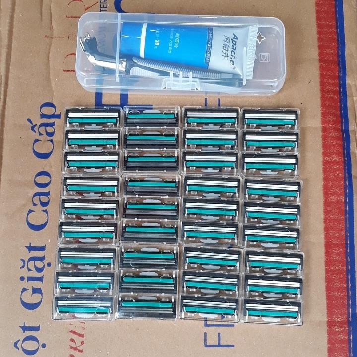 SET DAO CẠO RÂU + 36 LƯỠI DAO CẠO THAY THẾ