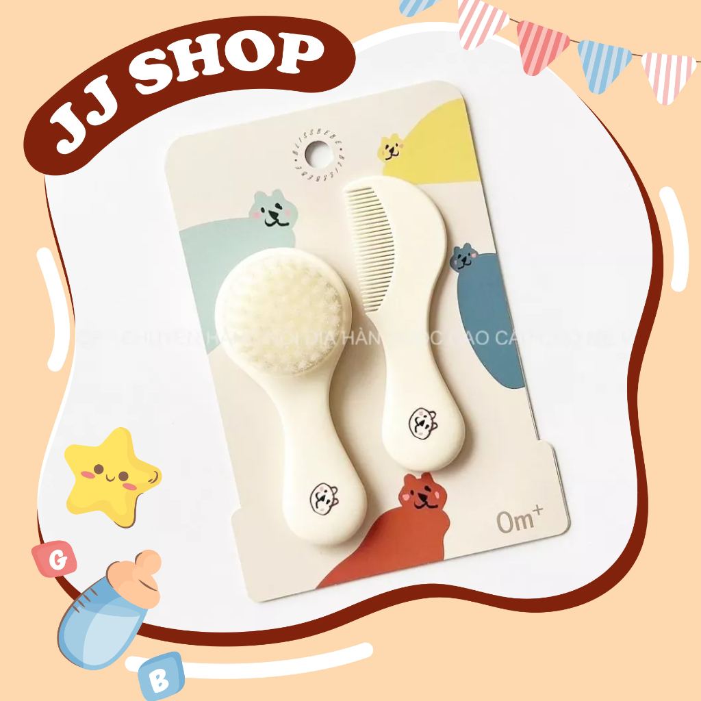 Set Lược Chải Tóc Cho Bé Từ Sơ Sinh Cao Cấp BLISSBEBE (2 Món)