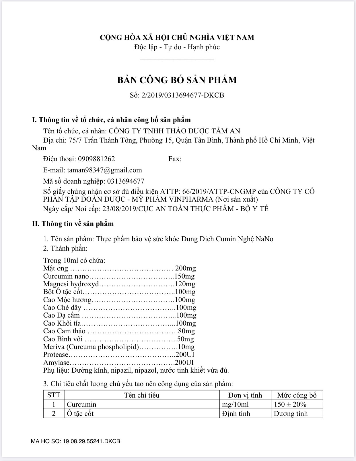 [HCM]Dung dịch Cumin nghệ Nano natural