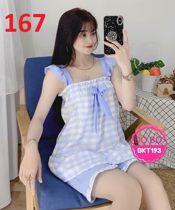 Đồ Bộ Caro đùi Nữ, mặc nhà dễ thương, 36 đến 57kg