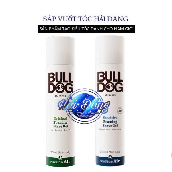 [ Chính Hãng UK ] Bọt cạo râu cho DA THƯỜNG và DA NHẠY CẢM Bulldog Original & Sensitive Foaming Shave Gel - 200ml