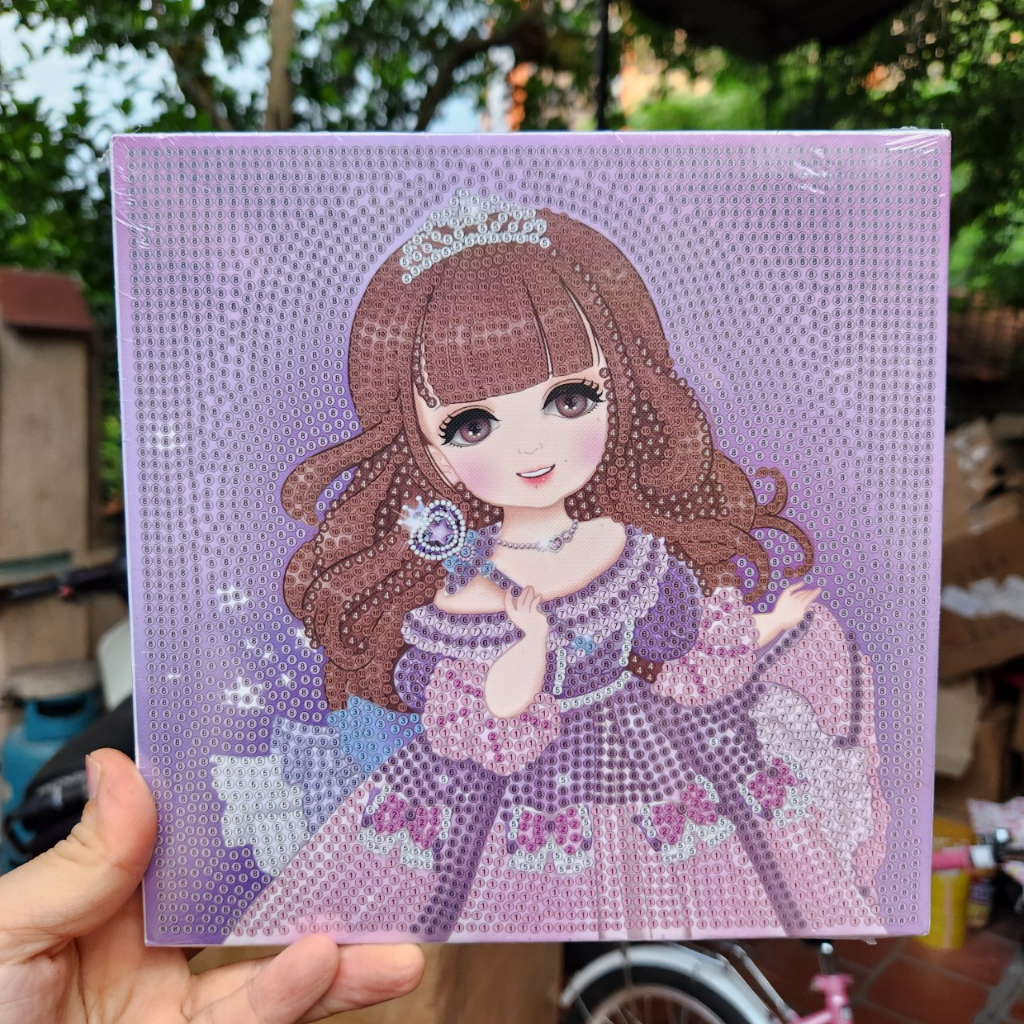 Tranh Đính Đáhoạt hình (ĐÁ ABC CAO CẤP). Kích Thước:20x20cm