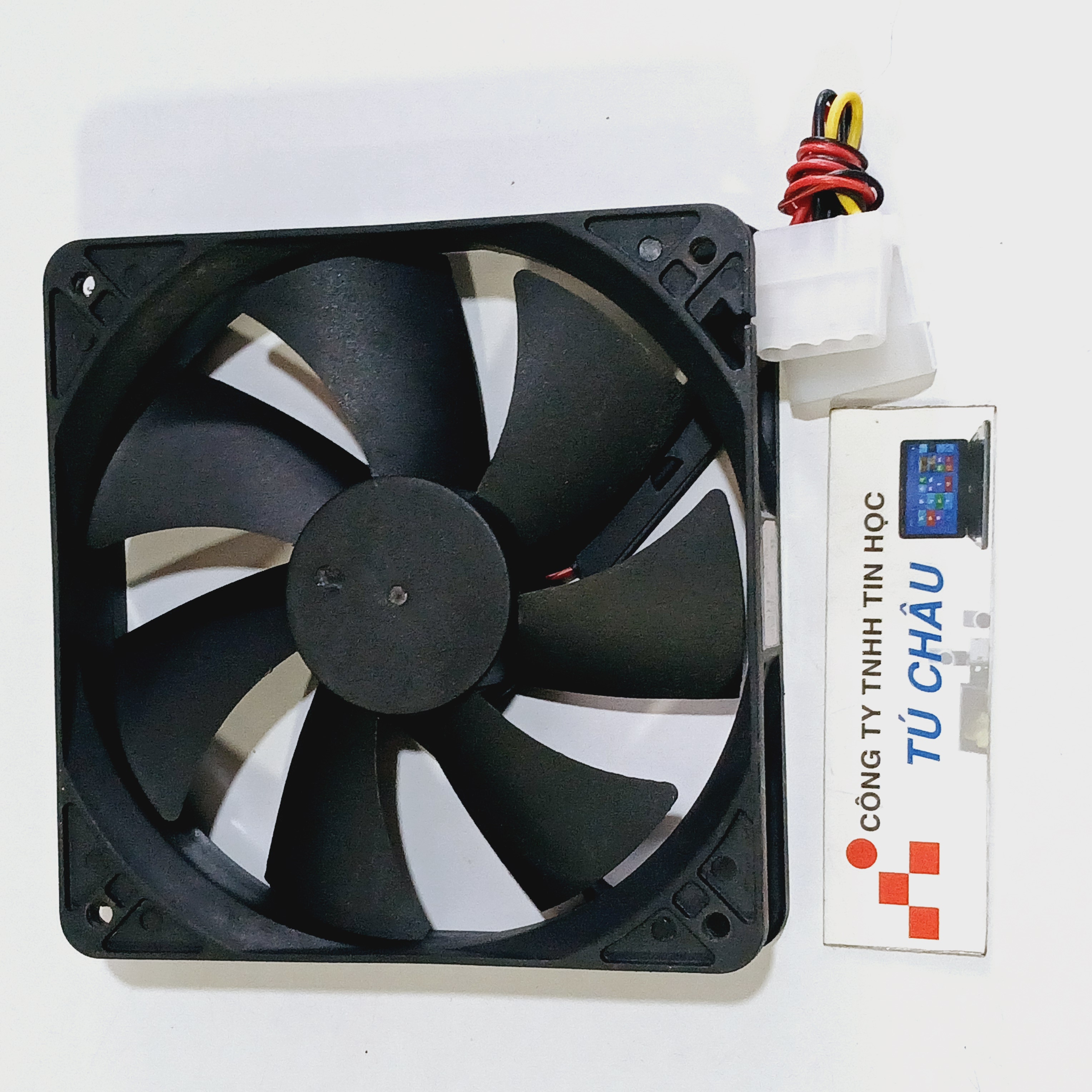 Quạt case 12Cm, dày 2.5Cm - Điện áp DC 12V (Đầu cắm ATA 4 Pin)