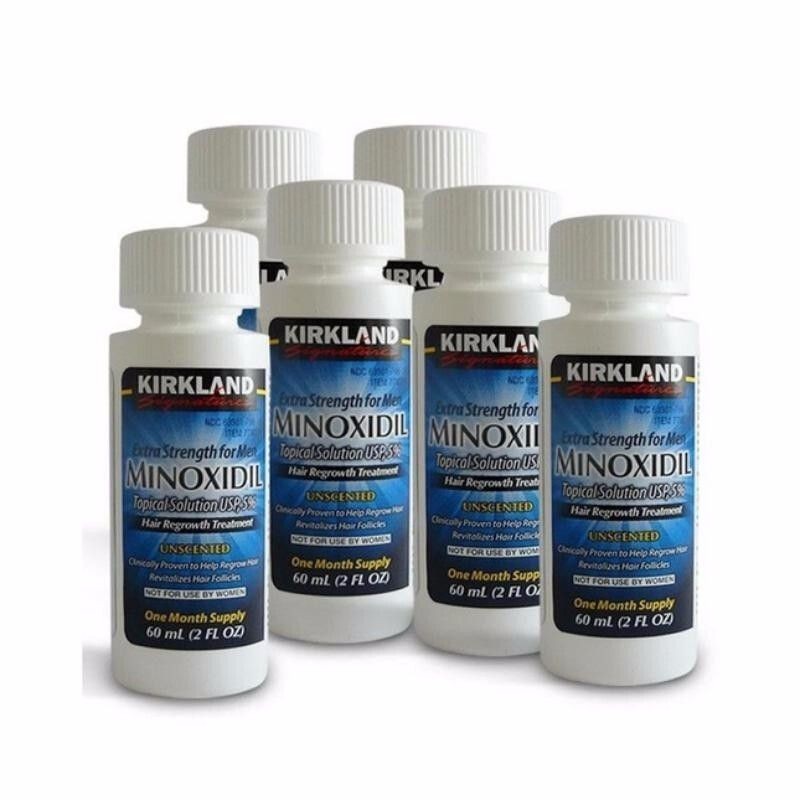 Minoxidil 5% và sản phẩm hỗ trợ mọc râu, tóc