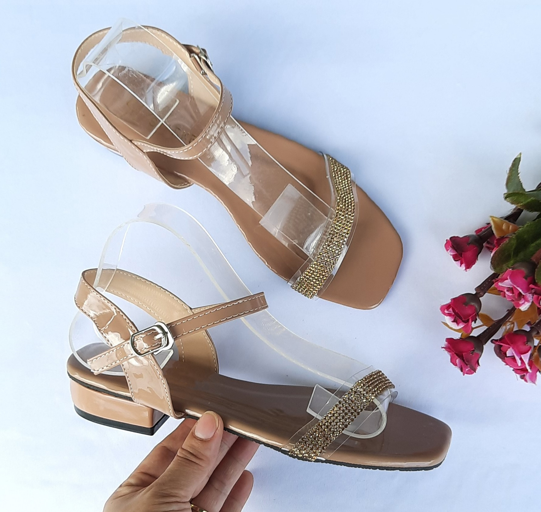 (Miễn ship) Giày sandal bệt quai ngang dáng basic PinkShopGiayDep SĐBCS