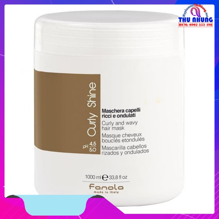 [HCM]Dầu hấp ủ Fanola Curly Shine  dành cho tóc uốn xoăn 1000ml