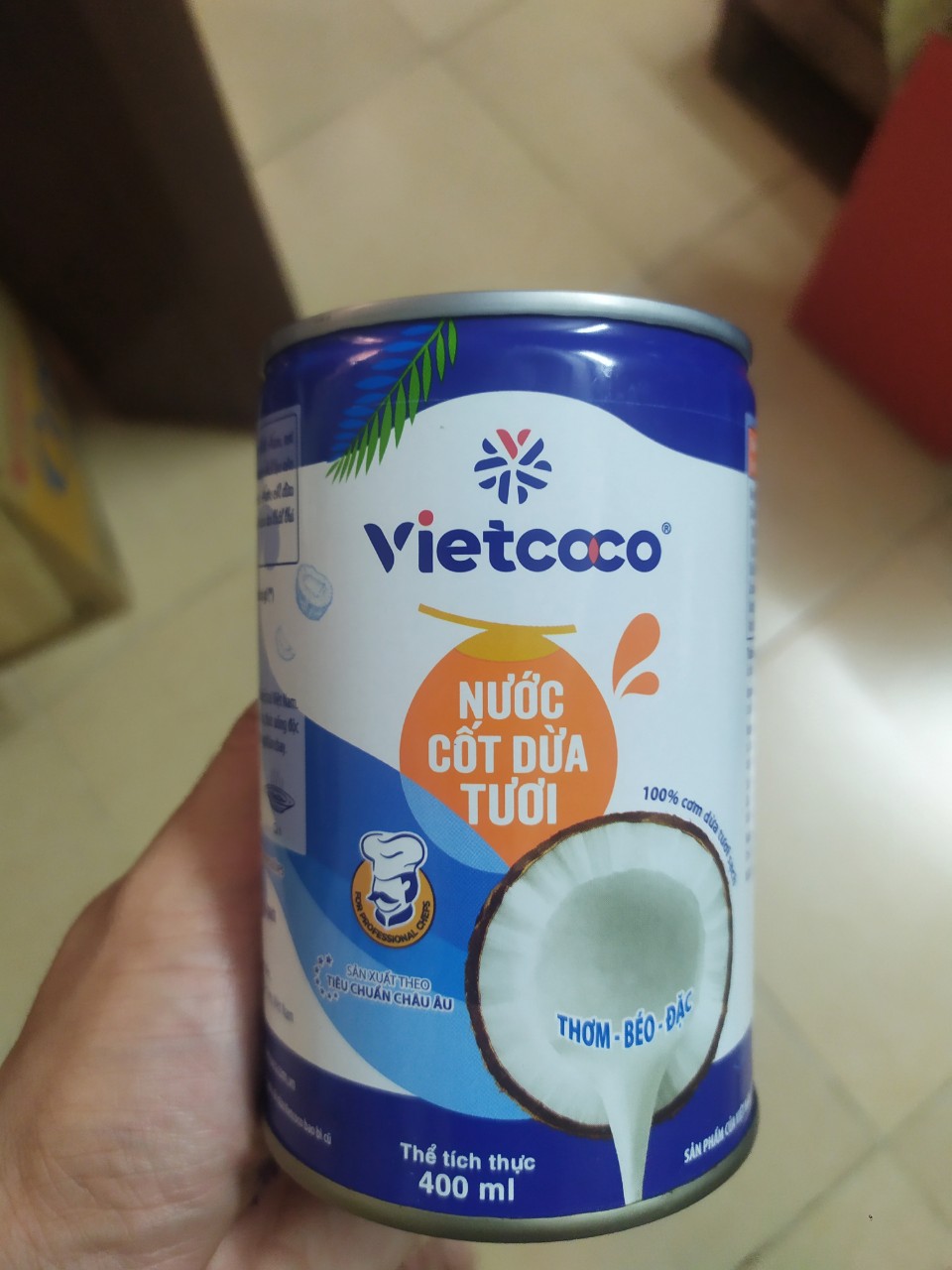 Nước Cốt Dừa Tươi Vietcoco lon 400g nguyên chất
