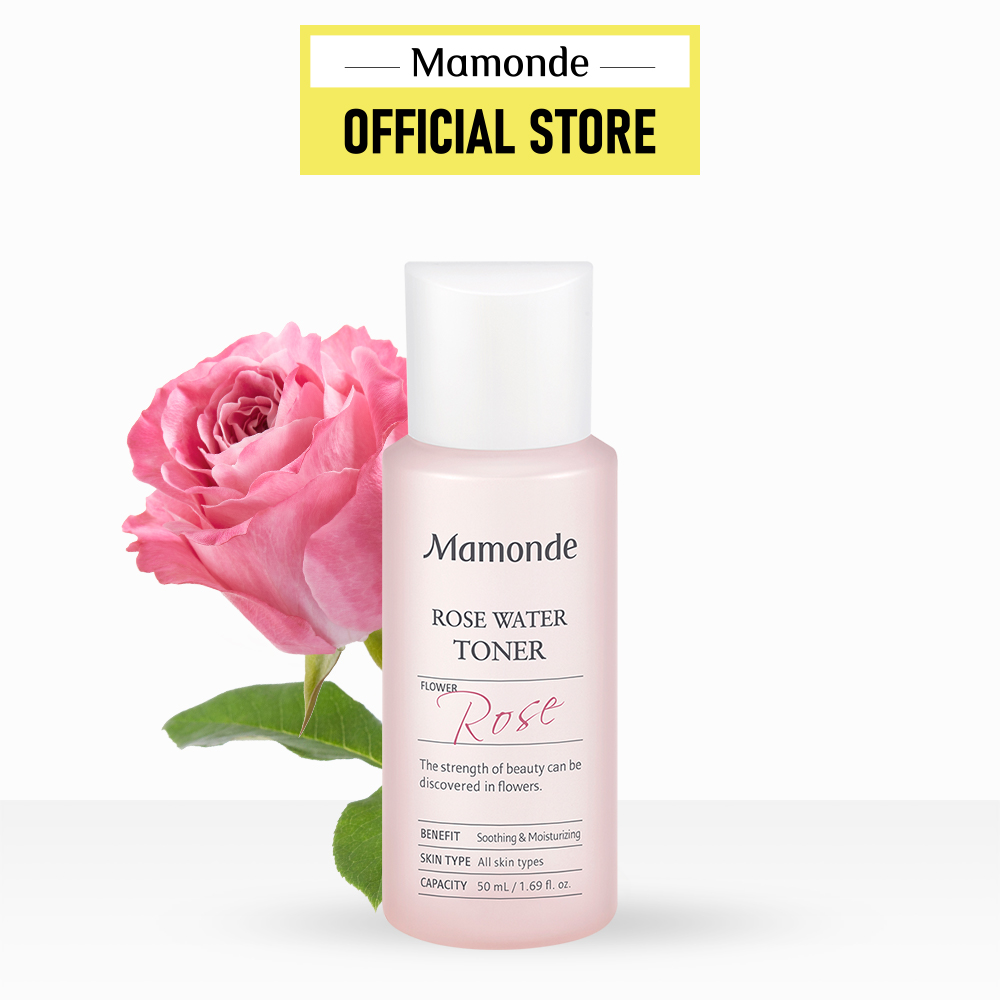 Hình ảnh Nước hoa hồng cung cấp độ ẩm Mamonde Rose Water Toner 50ml