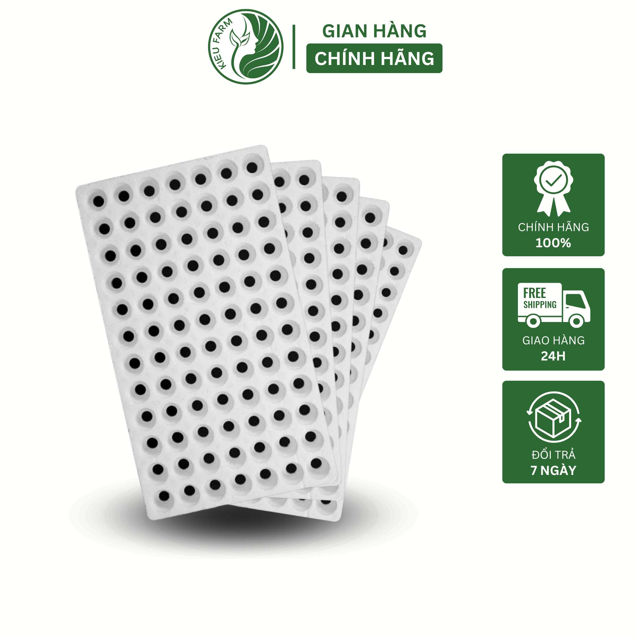 Combo khay xốp ươm hạt (loại 84 lỗ)_KIEUFARM_Combo 5,10,15,20 khay_Gọn nhẹ, tiện lợi, tái sử dụng được nhiều lần