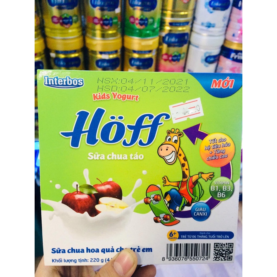 sữa chua Hoff 1 lốc 4 hộp date mới nhất