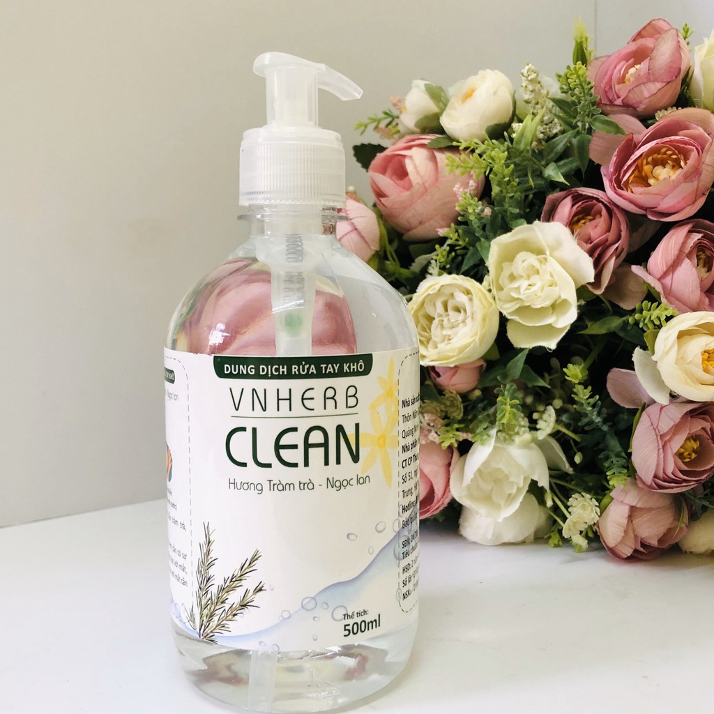 Dung dịch rửa tay khô Vnherb Clean (100ml - 500ml)
