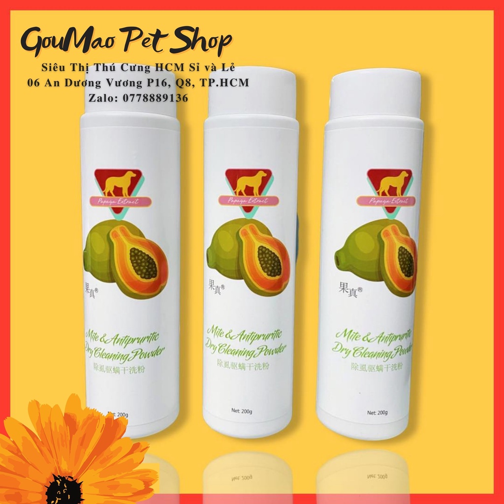 Phấn tắm khô hương đu đủ rất thơm chai 200g