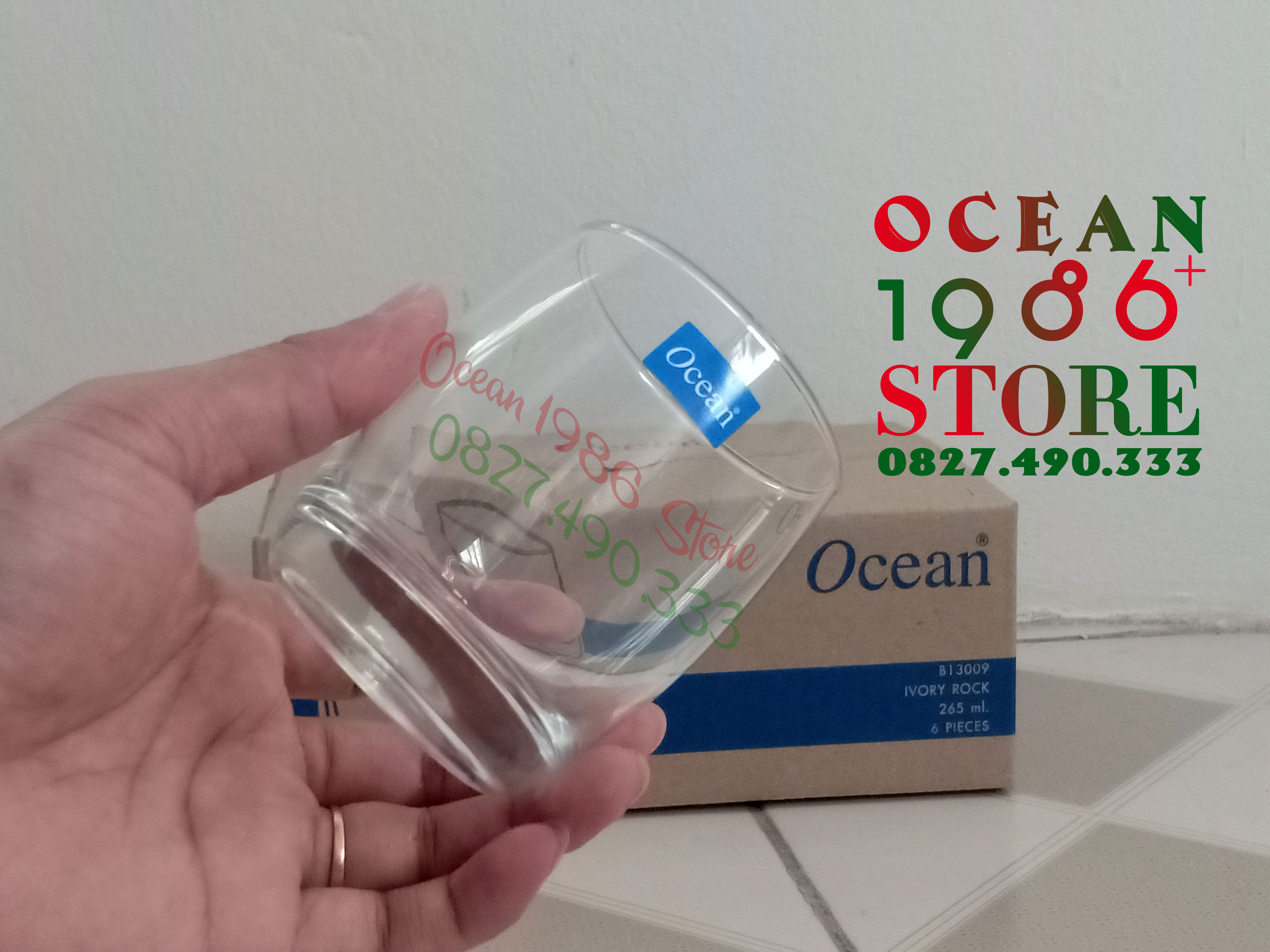 Bộ 6 Cốc Thủy Tinh Ivory Rock Ocean – B13009 – 265ml