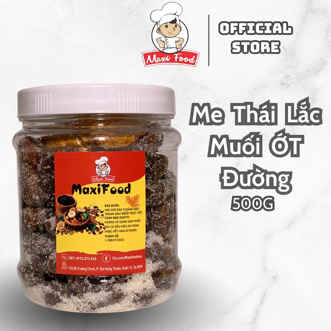 Me Thái lắc muối ớt đường 500g MAXIFOOD