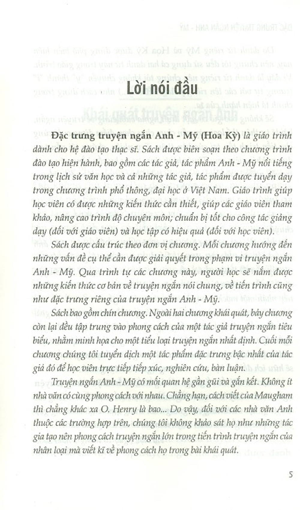 Đặc Trưng Truyện Ngắn Anh - Mỹ