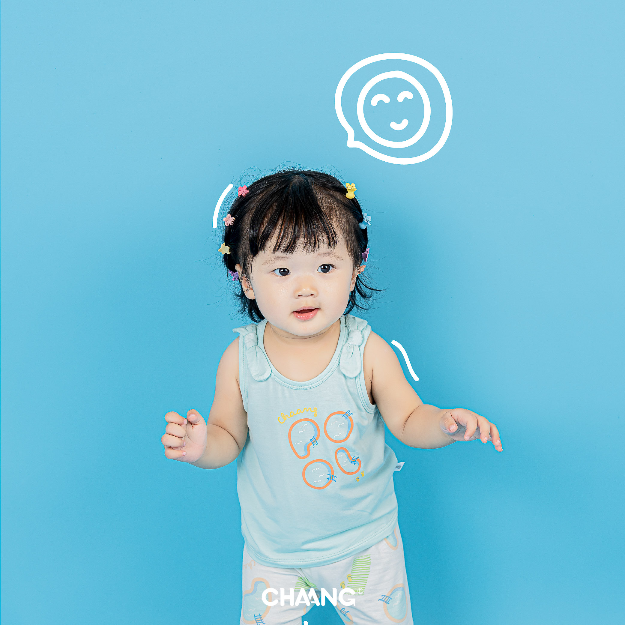 [CHAANG] Bộ ba lỗ nơ bé gái Pool Chaang