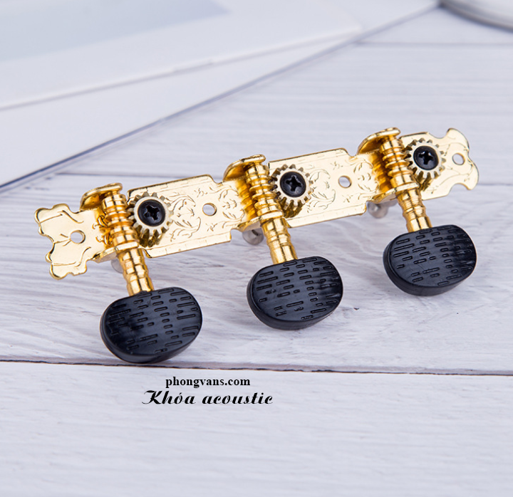 Bộ khoá đàn guitar acoustic xi vàng